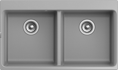 RIVELATO Мойка AXEL 90-2D 2-чаши 870*520мм grigio metallizzato арт. 400_400_2890600
